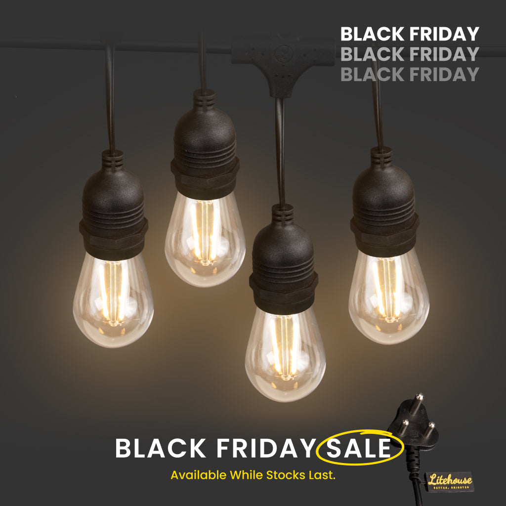 Plug-In Festoon Bulb String Lights