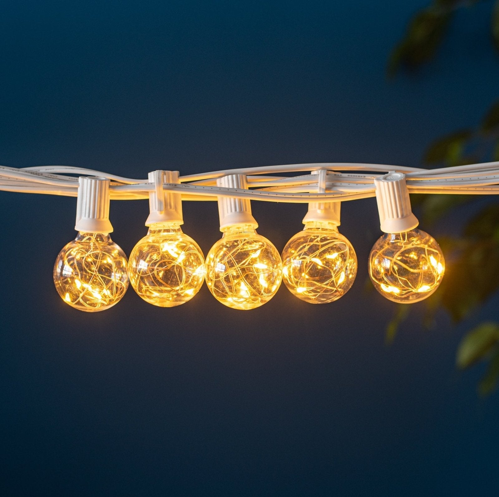 Litehouse Low Voltage Mini Bulb String Lights - Classic Copper Wire LED Bulbs, White - Litehouse
