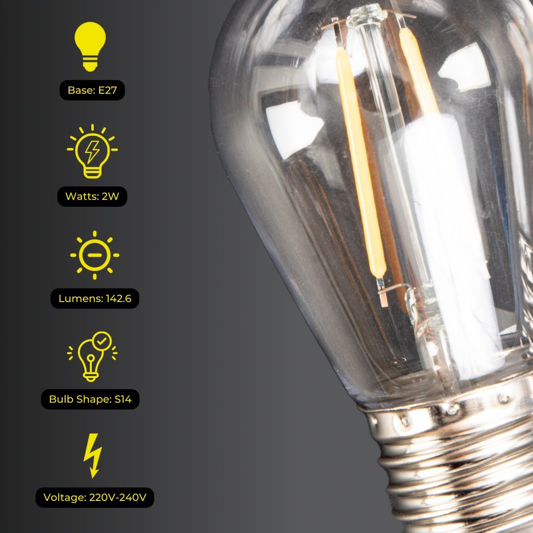 Litehouse Plug - In Festoon Replacement Bulb - Traditional LED Bulb (S14, E27, 220 - 240) - Litehouse