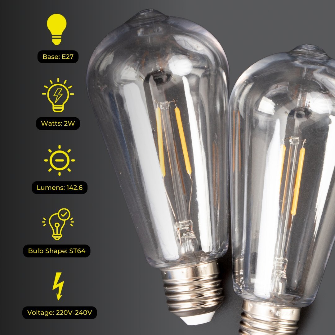 Litehouse Plug - In Festoon Replacement Bulb - Vintage LED Bulb (ST64, E27, 220 - 240V) - Litehouse