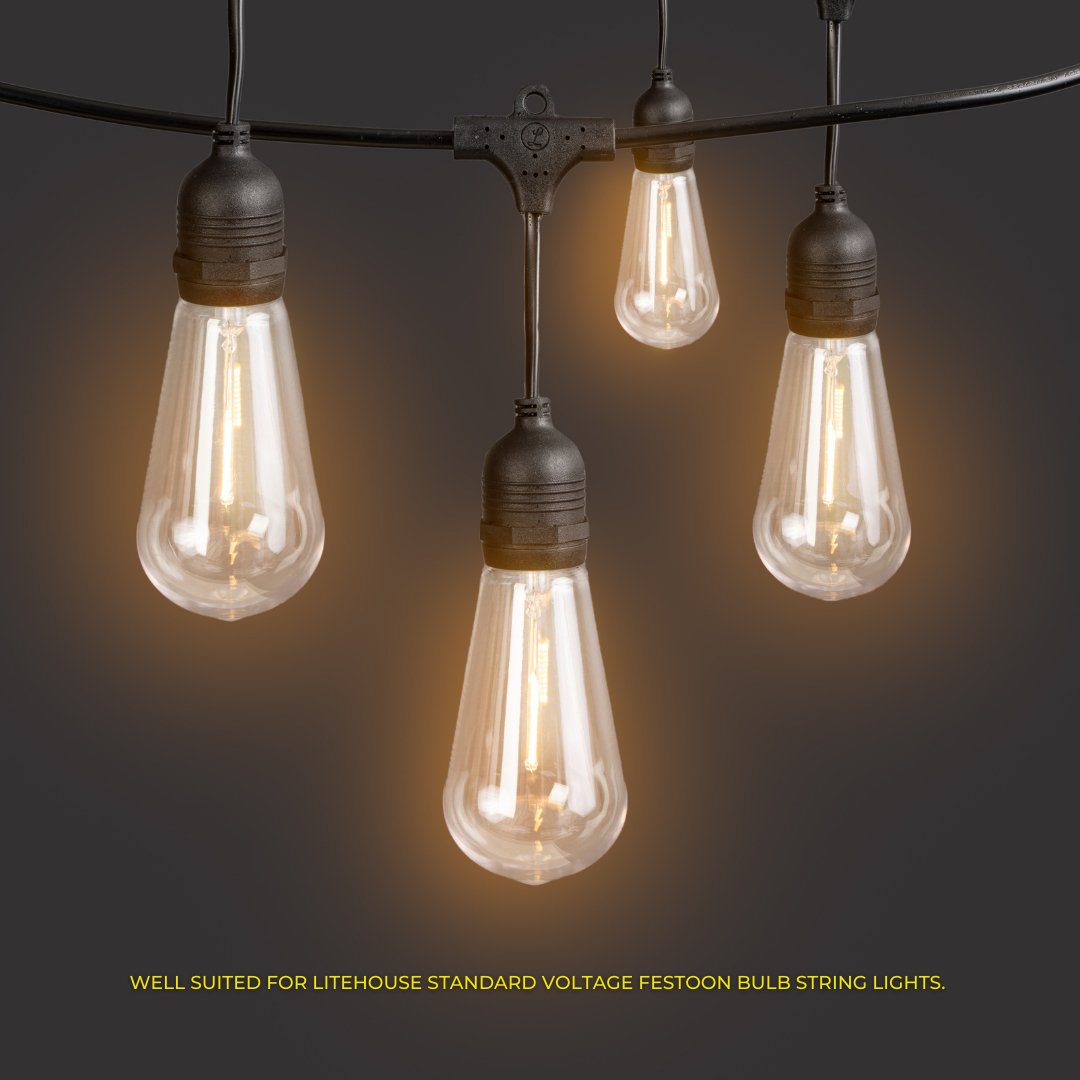 Litehouse Plug - In Festoon Replacement Bulb - Vintage LED Bulb (ST64, E27, 220 - 240V) - Litehouse