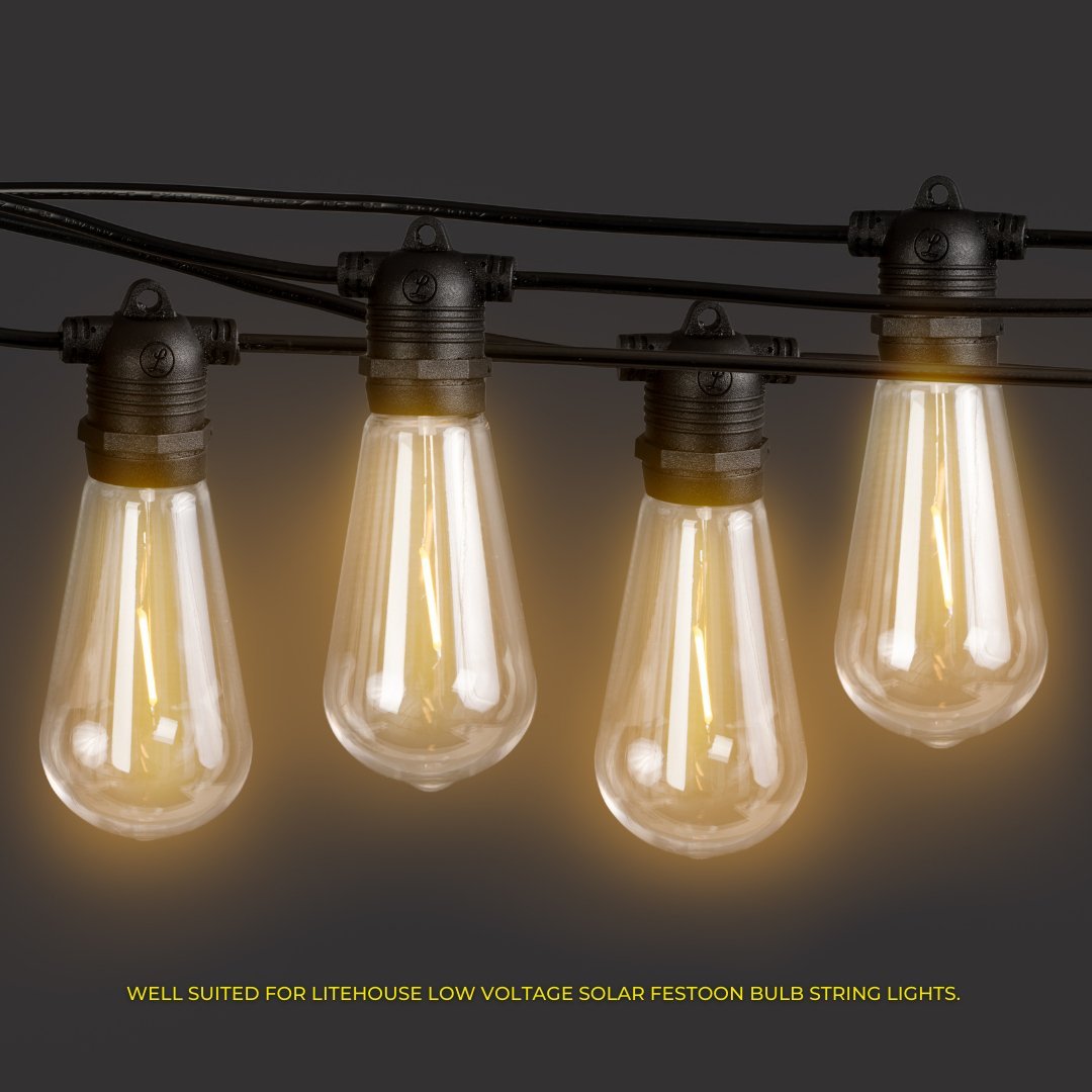 Litehouse Solar Festoon Replacement Bulb - Vintage LED Bulb (ST64, E27, 5V) - Litehouse