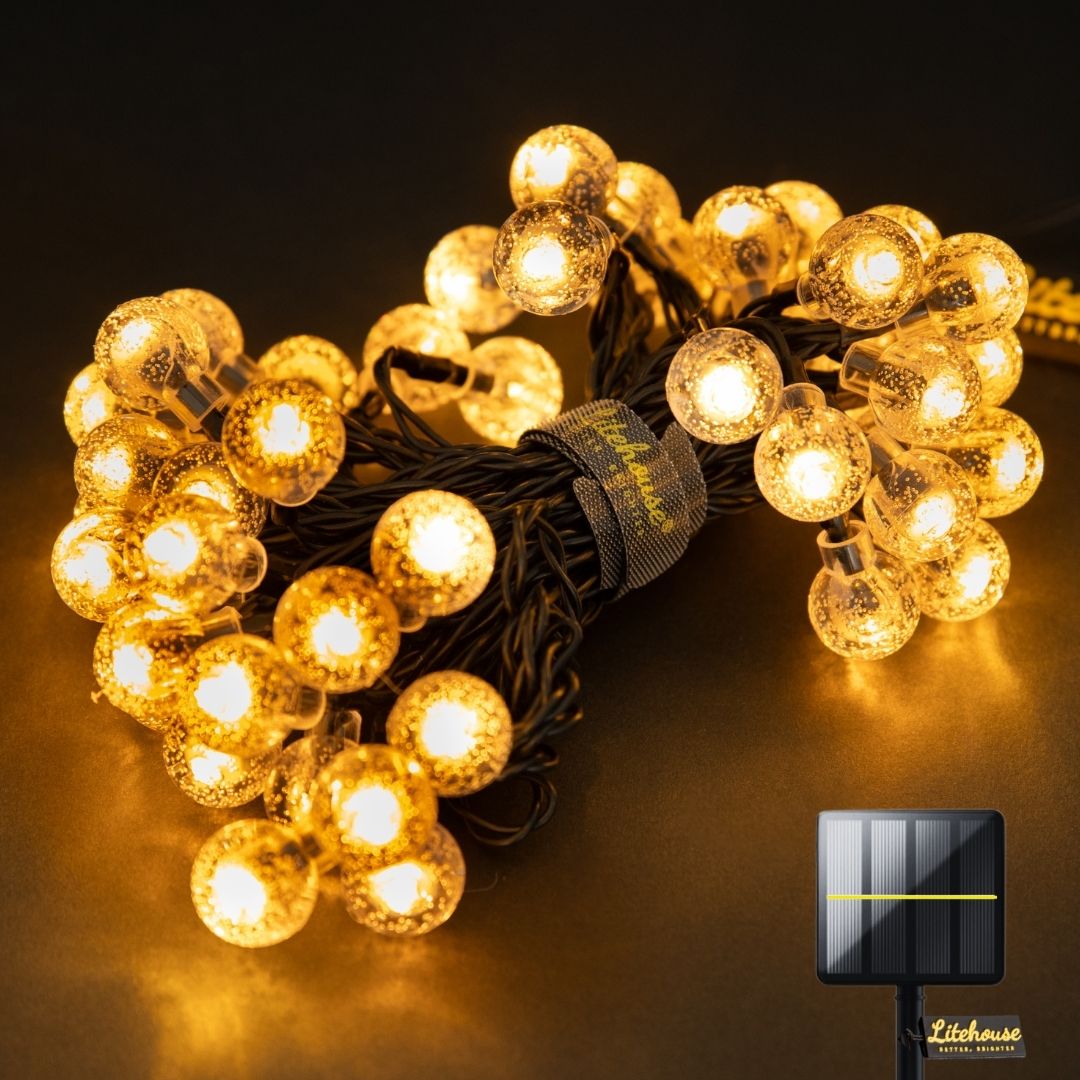 Litehouse Solar Outdoor LED Fairy Lights - Bubble Ball - Litehouse