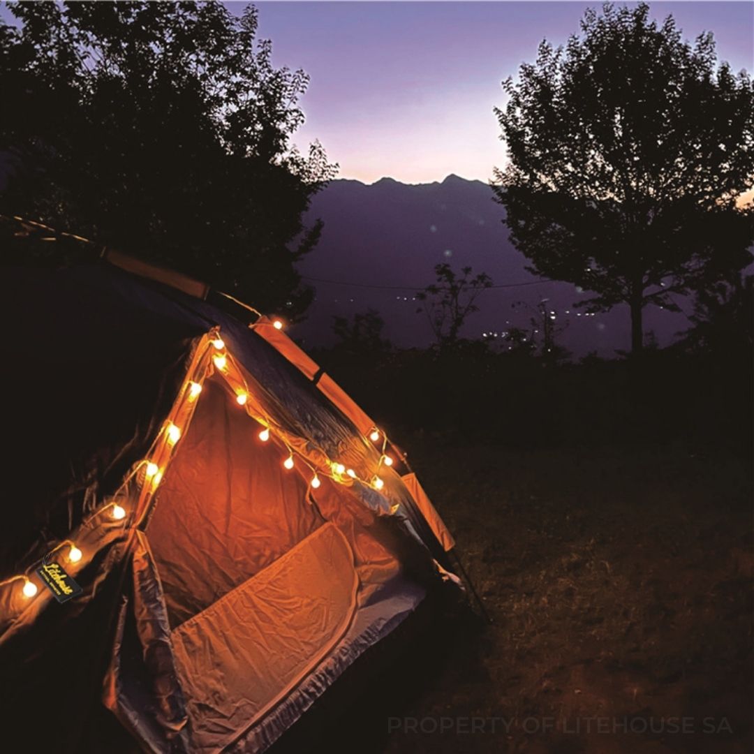 Litehouse Solar Outdoor LED Fairy Lights - White Bubble Ball - Litehouse