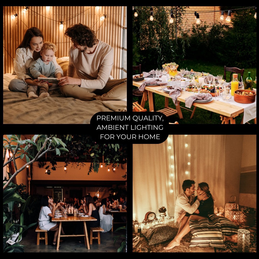 Litehouse USB Mini Bulb String Lights - Classic LED Bulbs, White - Litehouse