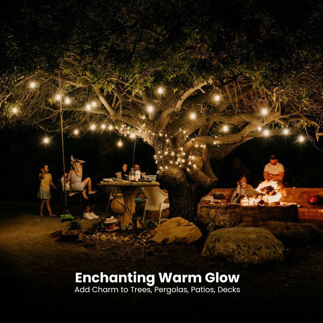 Outdoor Heavy Duty Fairy Lights 10m Warm White - Black String - Litehouse (Pty) Ltd