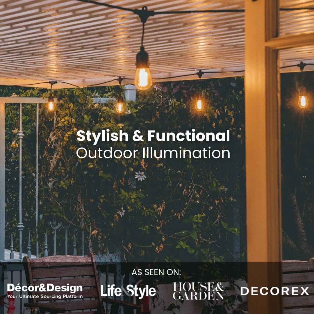 Plug - In Festoon Bulb String Lights - Traditional Bulb, Black - Litehouse