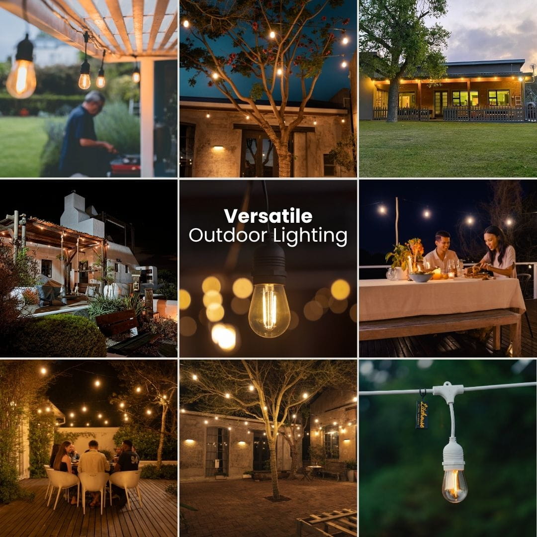 Plug - In Festoon Bulb String Lights - White - Litehouse (Pty) Ltd