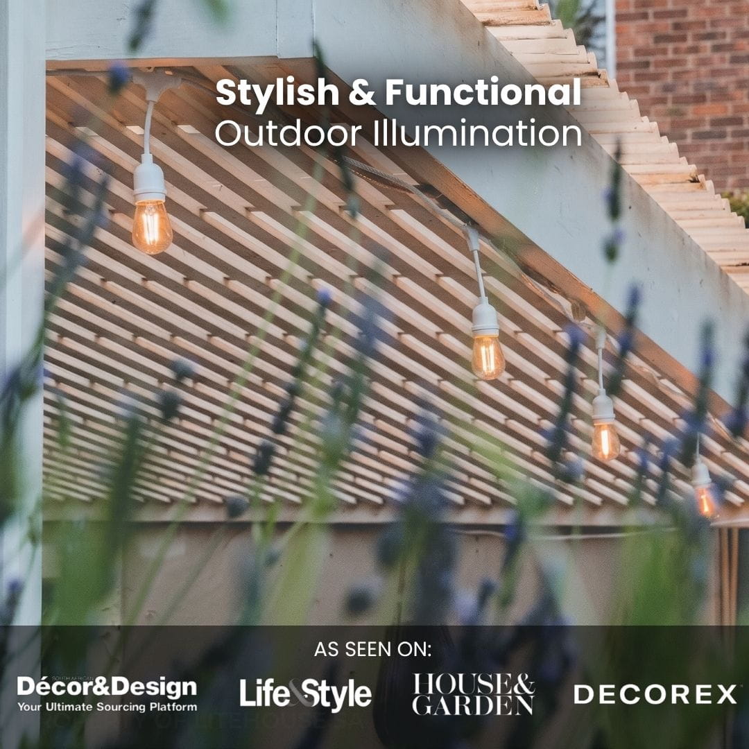 Plug - In Festoon Bulb String Lights - White - Litehouse (Pty) Ltd