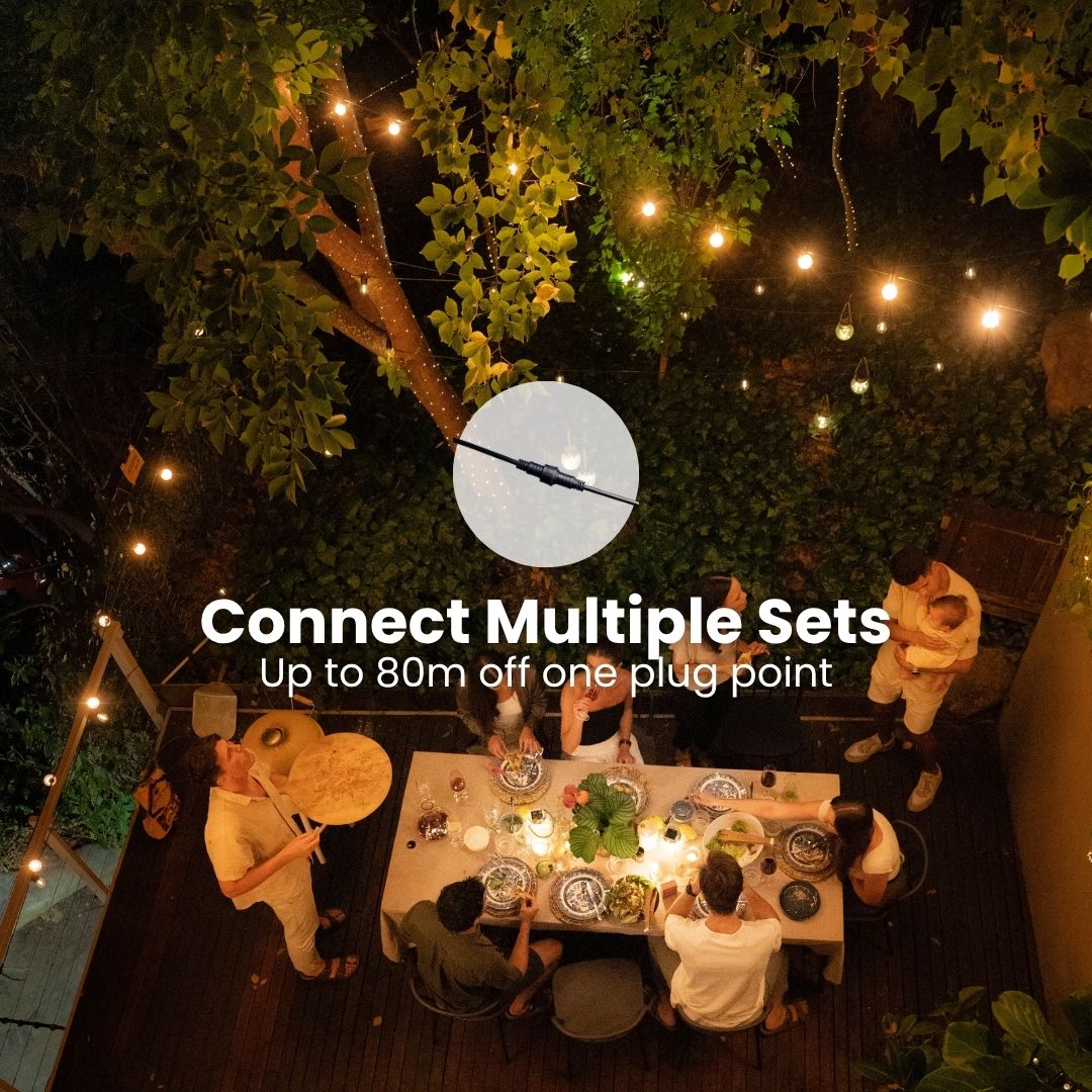 Plug - In Mini Bulb String Lights - Classic LED Bulbs, Black - Litehouse (Pty) Ltd