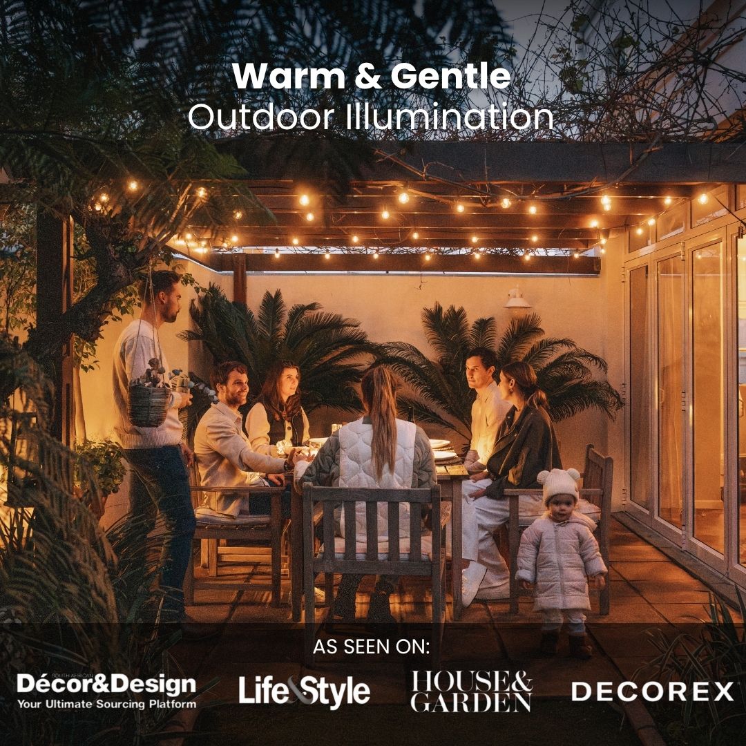 Solar Mini Outdoor Bulb String Lights - Classic LED Bulbs, Black - Litehouse (Pty) Ltd