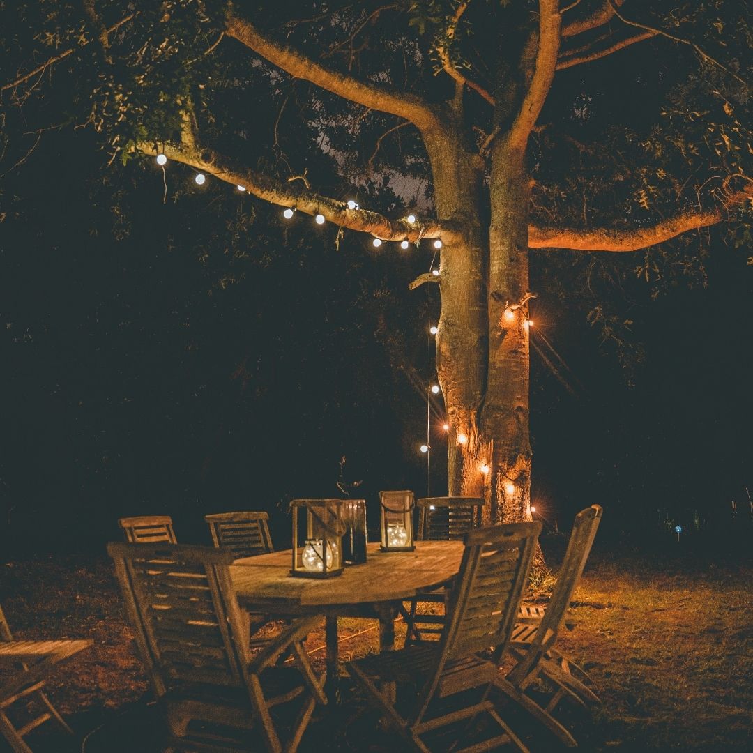 Solar Mini Outdoor Bulb String Lights - Classic LED Bulbs, Black - Litehouse (Pty) Ltd