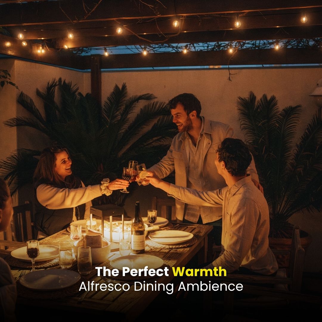 Solar Mini Outdoor Bulb String Lights - Classic LED Bulbs, Black - Litehouse (Pty) Ltd