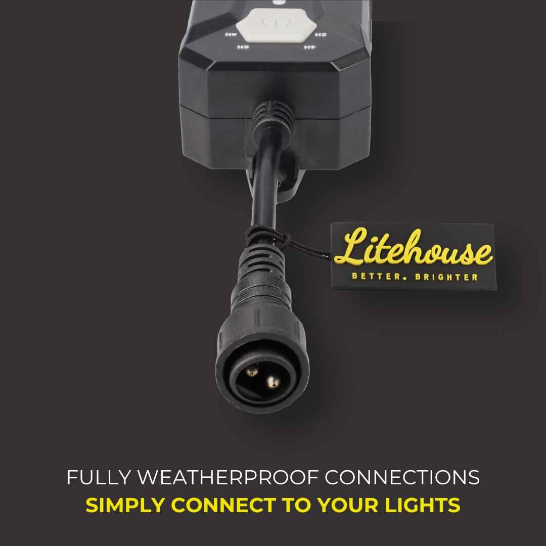 Weatherproof SMART Dimmer With Remote for Plug - In Festoon Bulb String Lights - 220 - 240V - Litehouse