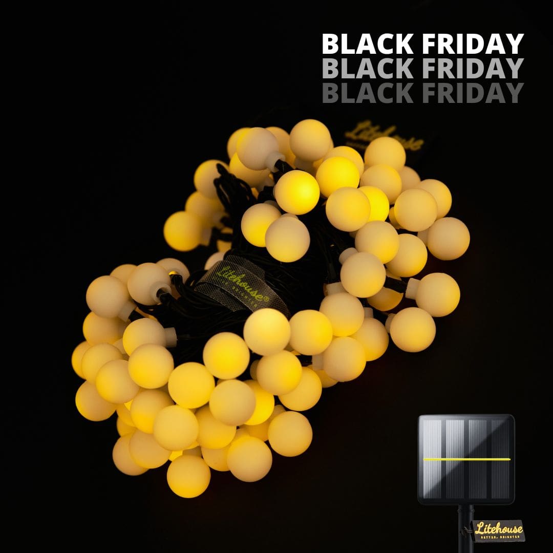 White Bubble Ball Solar Fairy Lights - Litehouse (Pty) Ltd