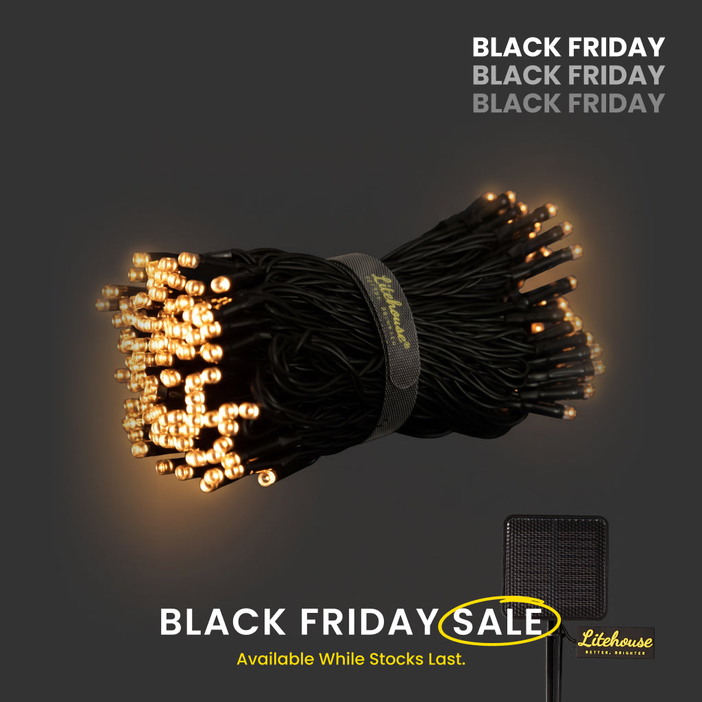 Black String Solar Fairy Lights