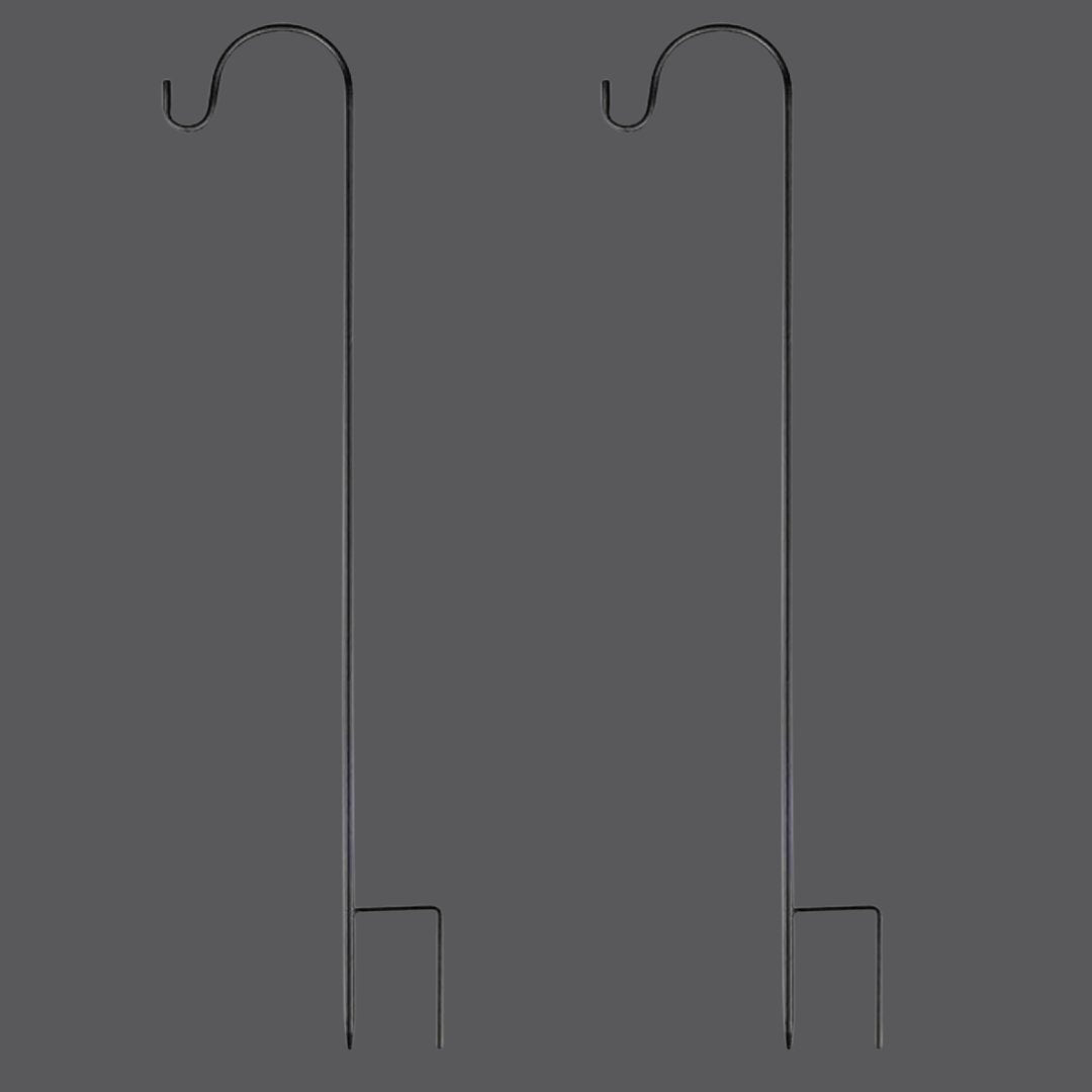 Litehouse 120cm Adjustable Shepherds Hook Accessory - 2 Pack, Black - Litehouse