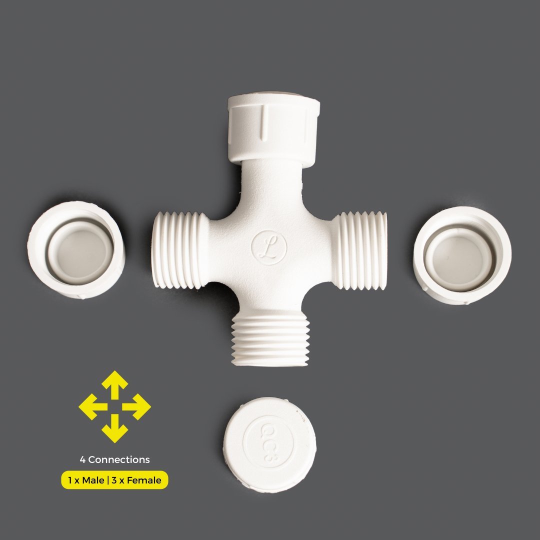 Litehouse 4 - Way Connector for Plug - In Festoon Bulb String Lights - 220 - 240V - Litehouse