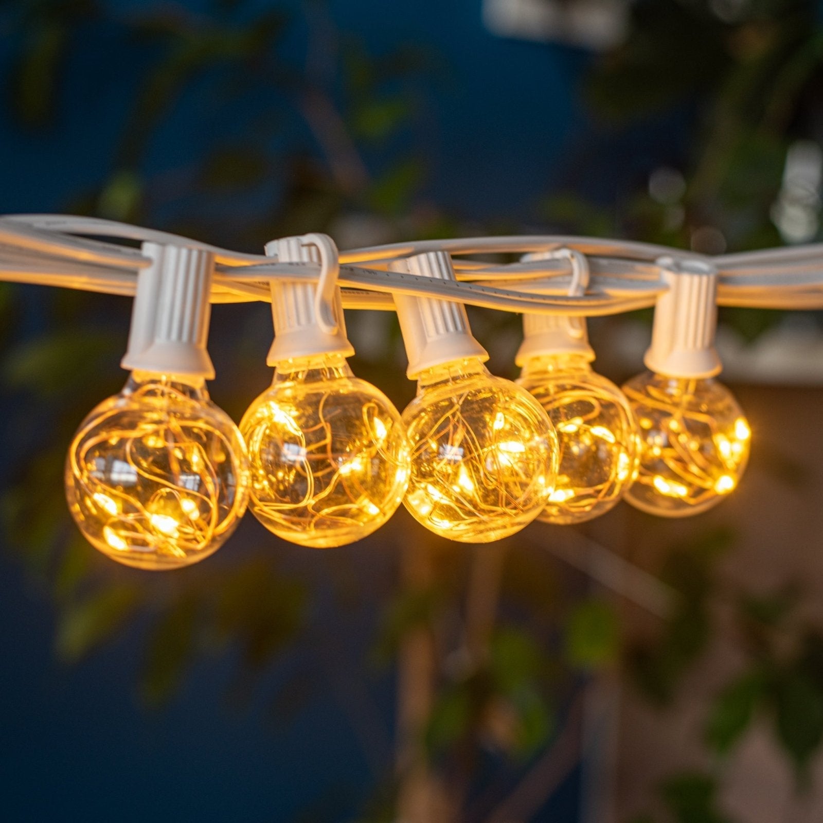 Litehouse Low Voltage Mini Bulb String Lights - Classic Copper Wire LED Bulbs, White - Litehouse
