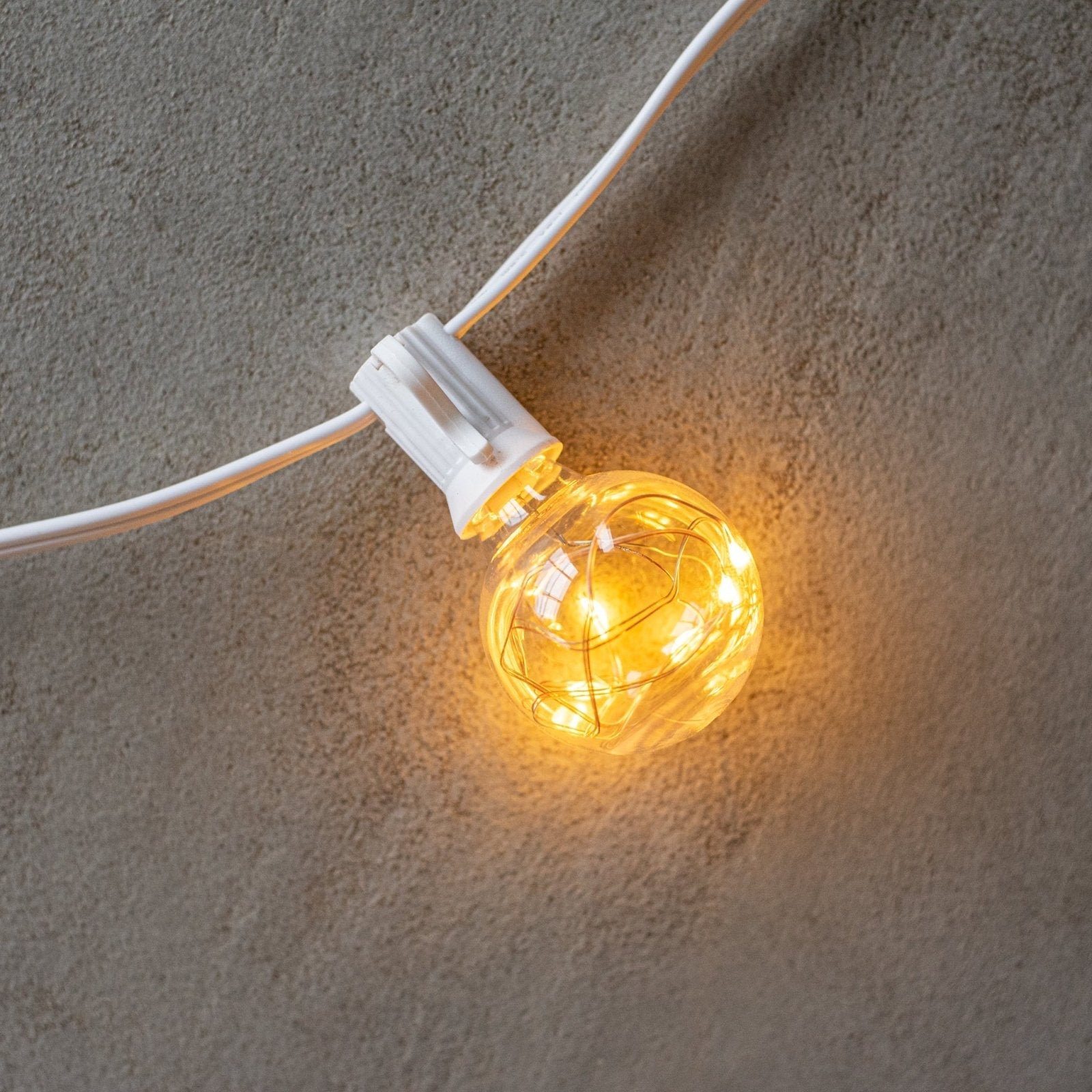 Litehouse Low Voltage Mini Bulb String Lights - Classic Copper Wire LED Bulbs, White - Litehouse