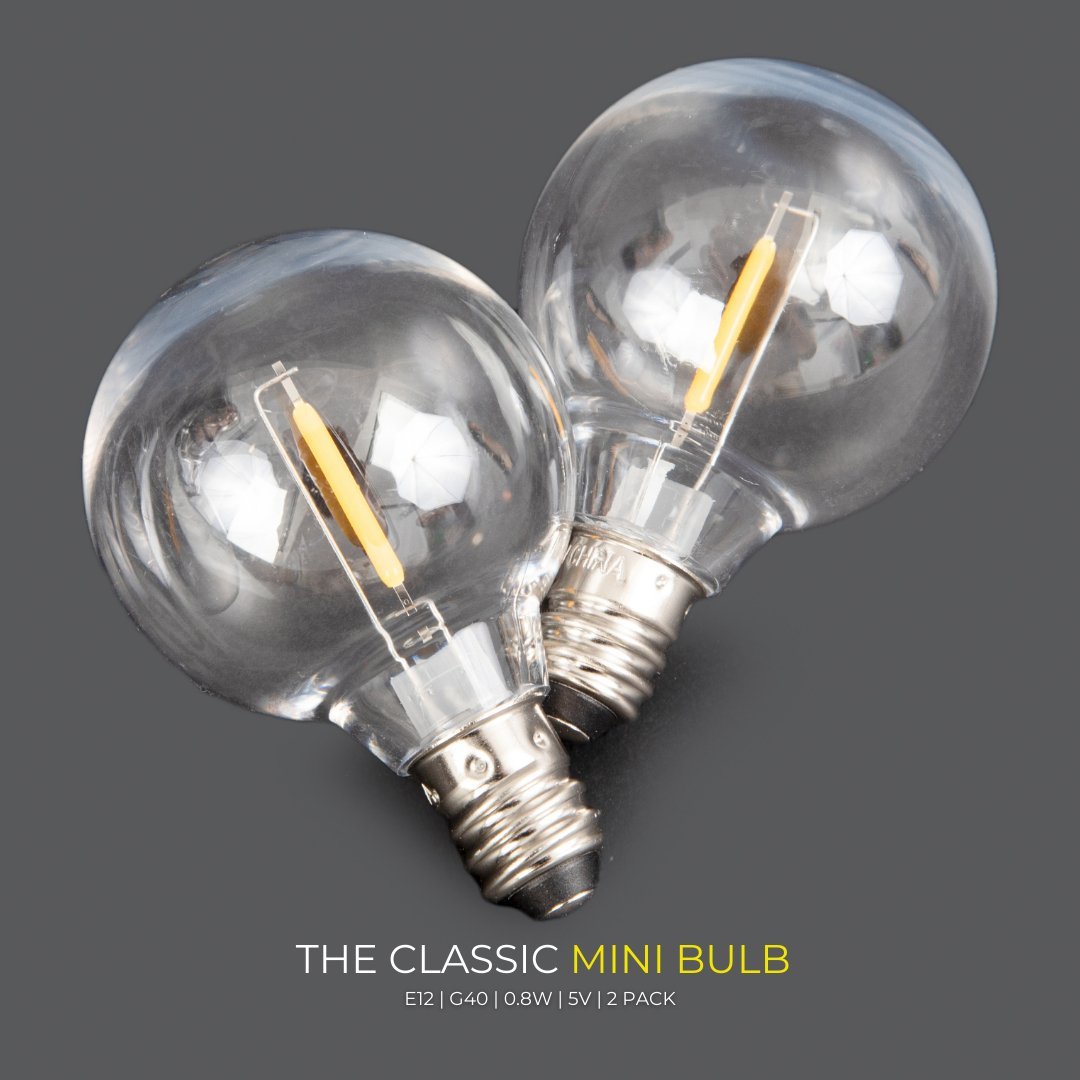 Litehouse Low Voltage Mini LED Replacement Bulbs - Classic LED Bulb (G40, E12, 5V) - Litehouse