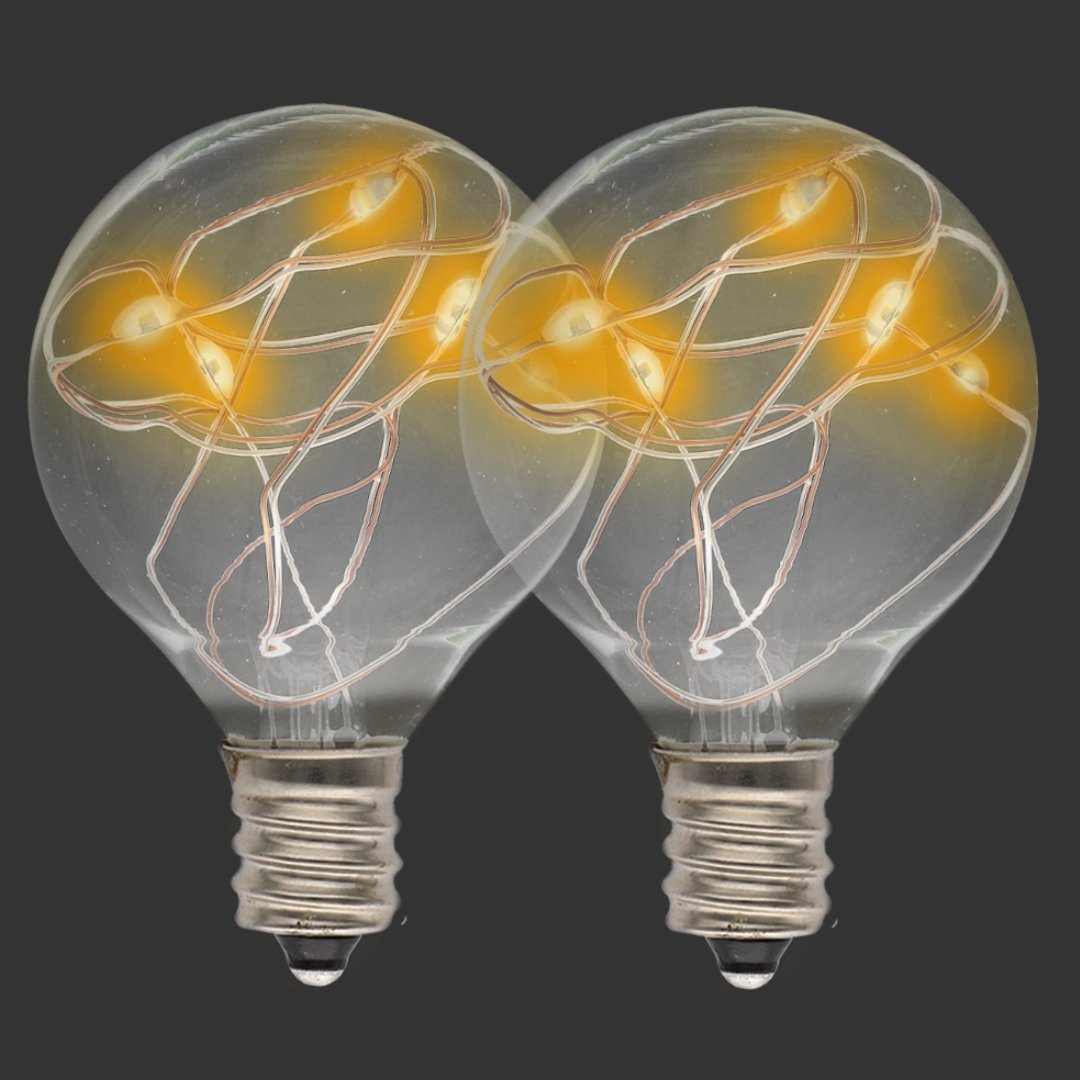 Litehouse Low Voltage Mini Replacement Bulbs - Enchanting LED Bulb (G40 with Copper Wire, E12, 5V) - Litehouse