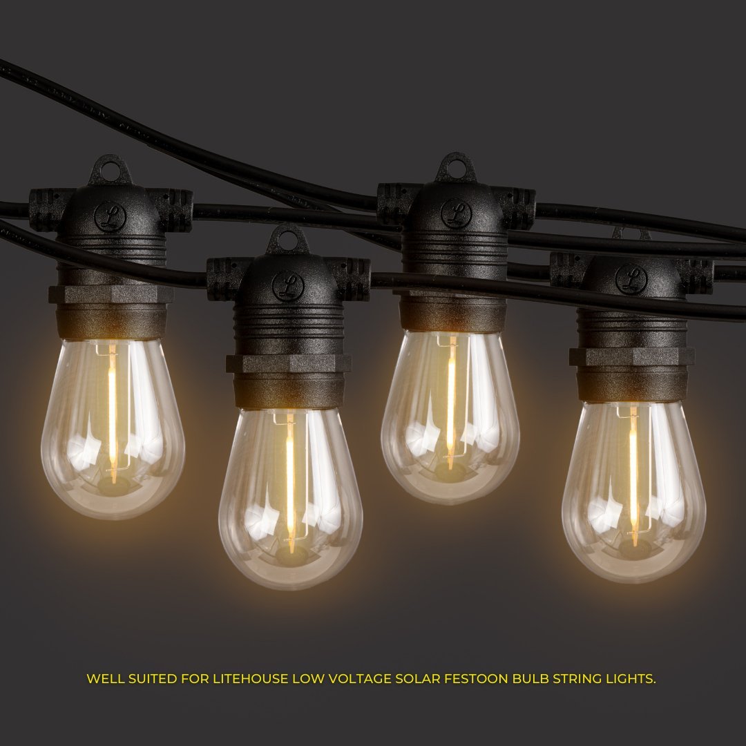 Litehouse Solar Festoon Replacement Bulb - Traditional LED Bulb (S14, E27, 5V) - Litehouse