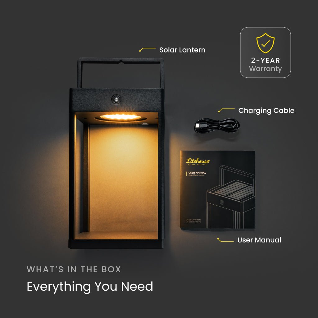 Luxury Metal Solar Lantern - Litehouse (Pty) Ltd