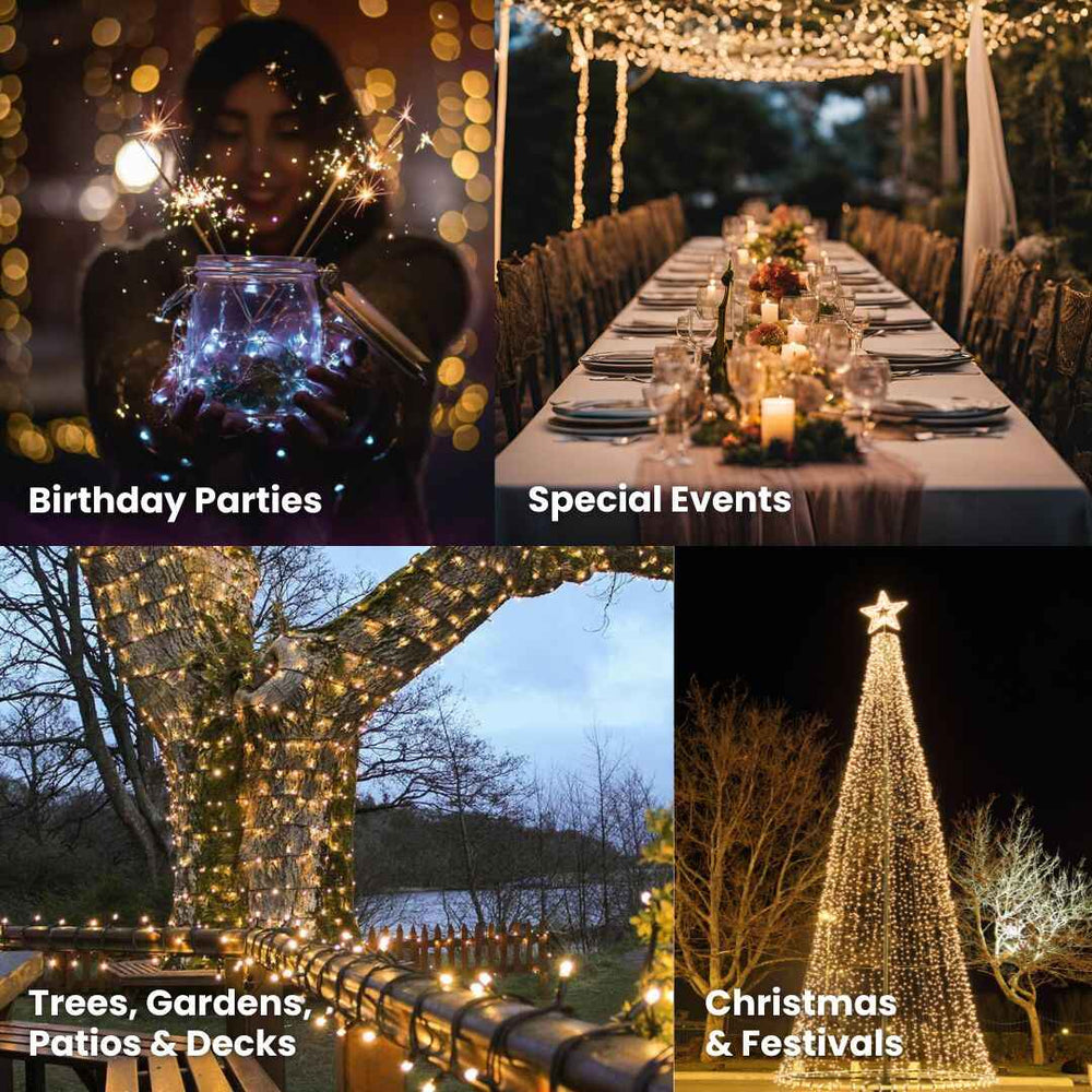 Two Rows Ferry Lights Litehouse Outdoor Christmas Fairy Lights - Heavy-Duty