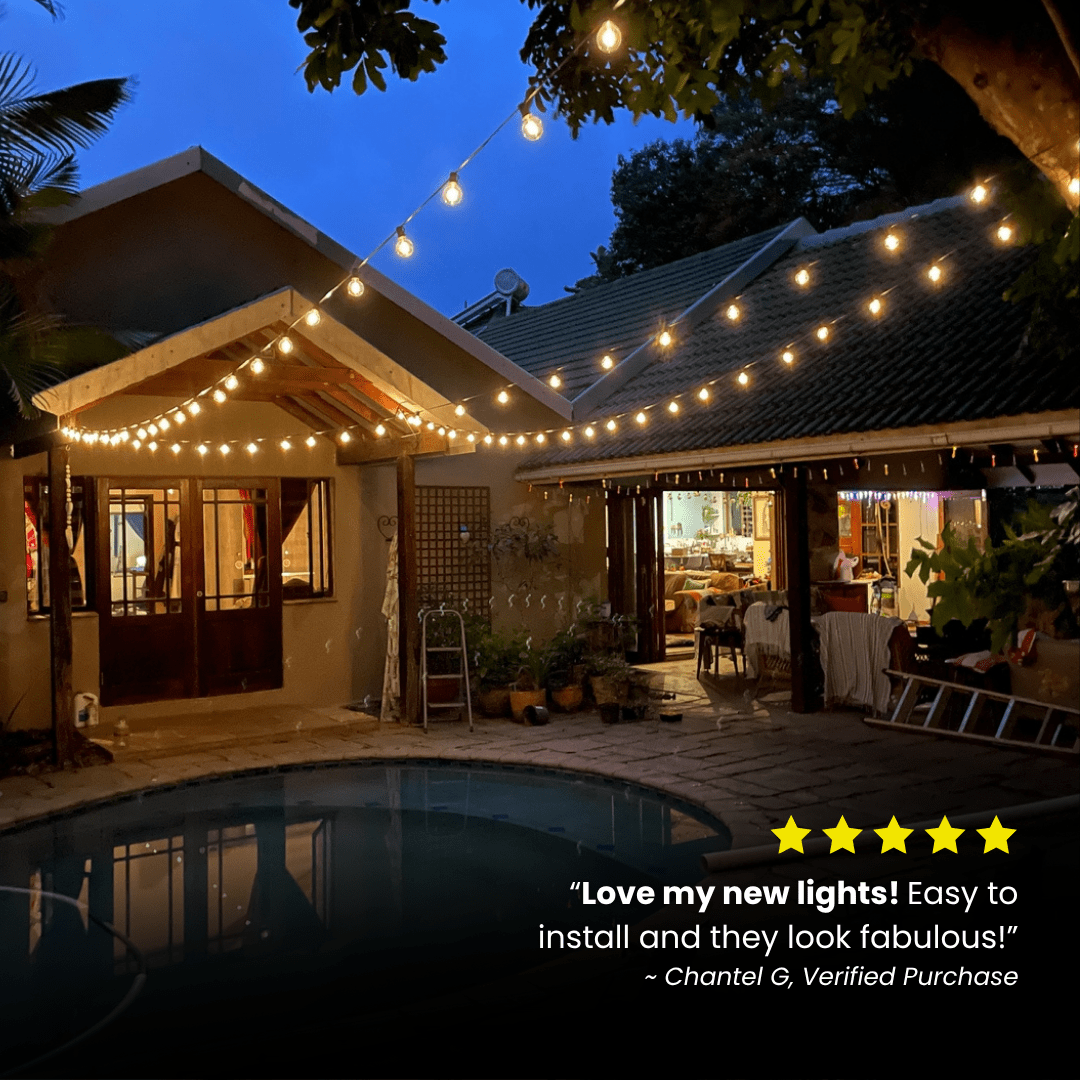 Plug - In Mini Bulb String Lights - Classic LED Bulbs, Black - Litehouse (Pty) Ltd